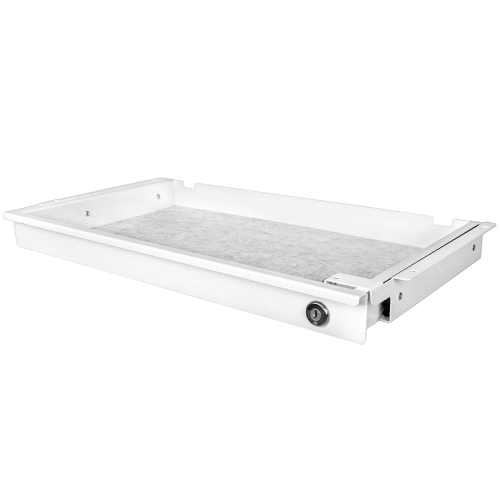 Liftor Safety slim, fehér bezárható fém fiók