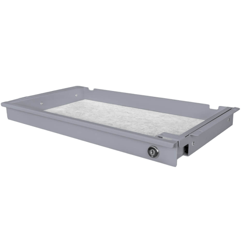 Liftor Safety slim, szürke bezárható fém fiók